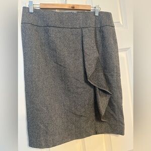 Talbots Black and White Herringbone Skirt